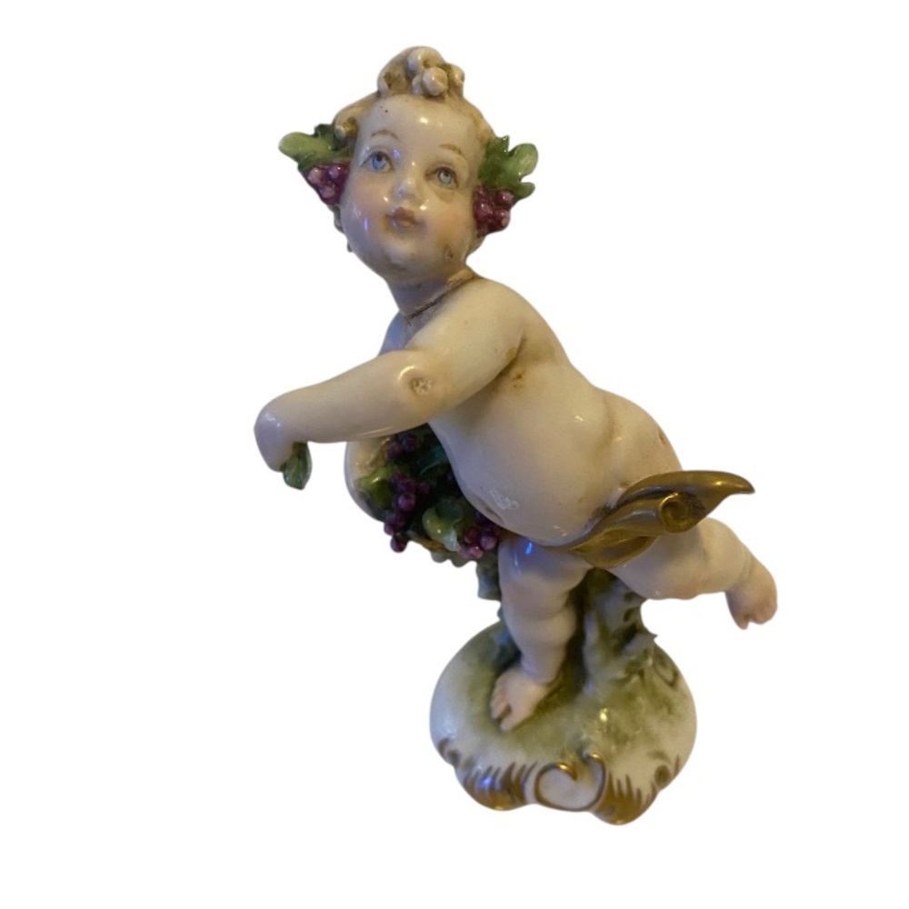 Vintage Giuseppe Cappe Capodimonte Cherub Figurine